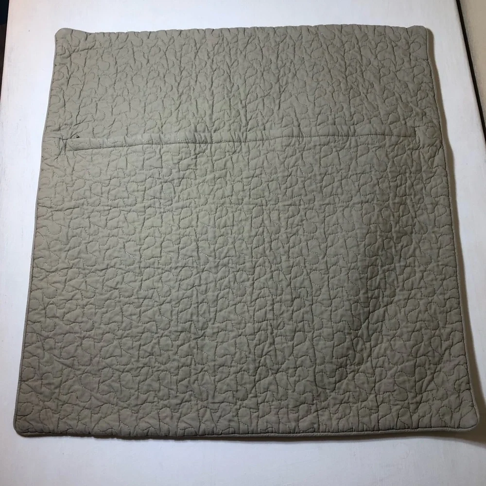 IKEA Alina Square Sham 26x26, EUC, Tan, Quilted, pet/smoke free home